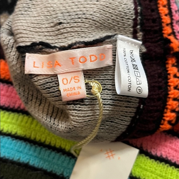 NWT Lisa Todd Cotton Scarf and Hat Set in Chalk Combo - Picture 7 of 8